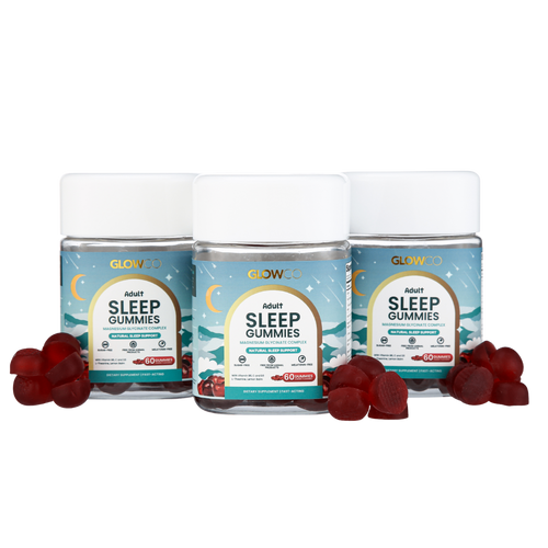Glowco adult magnesium sleep gummies made with natural ingredients